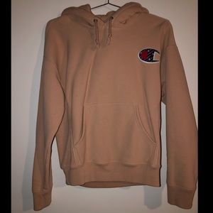 Beige Champion Reverse Weave Hooded Sweatshirt